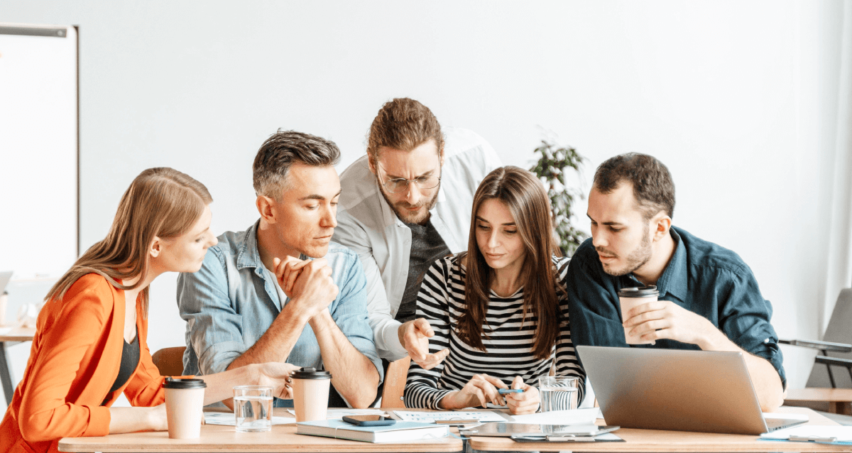 Group of people at meeting