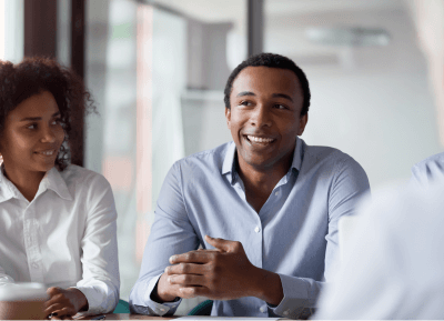 Employees participating in a diversity mentoring program