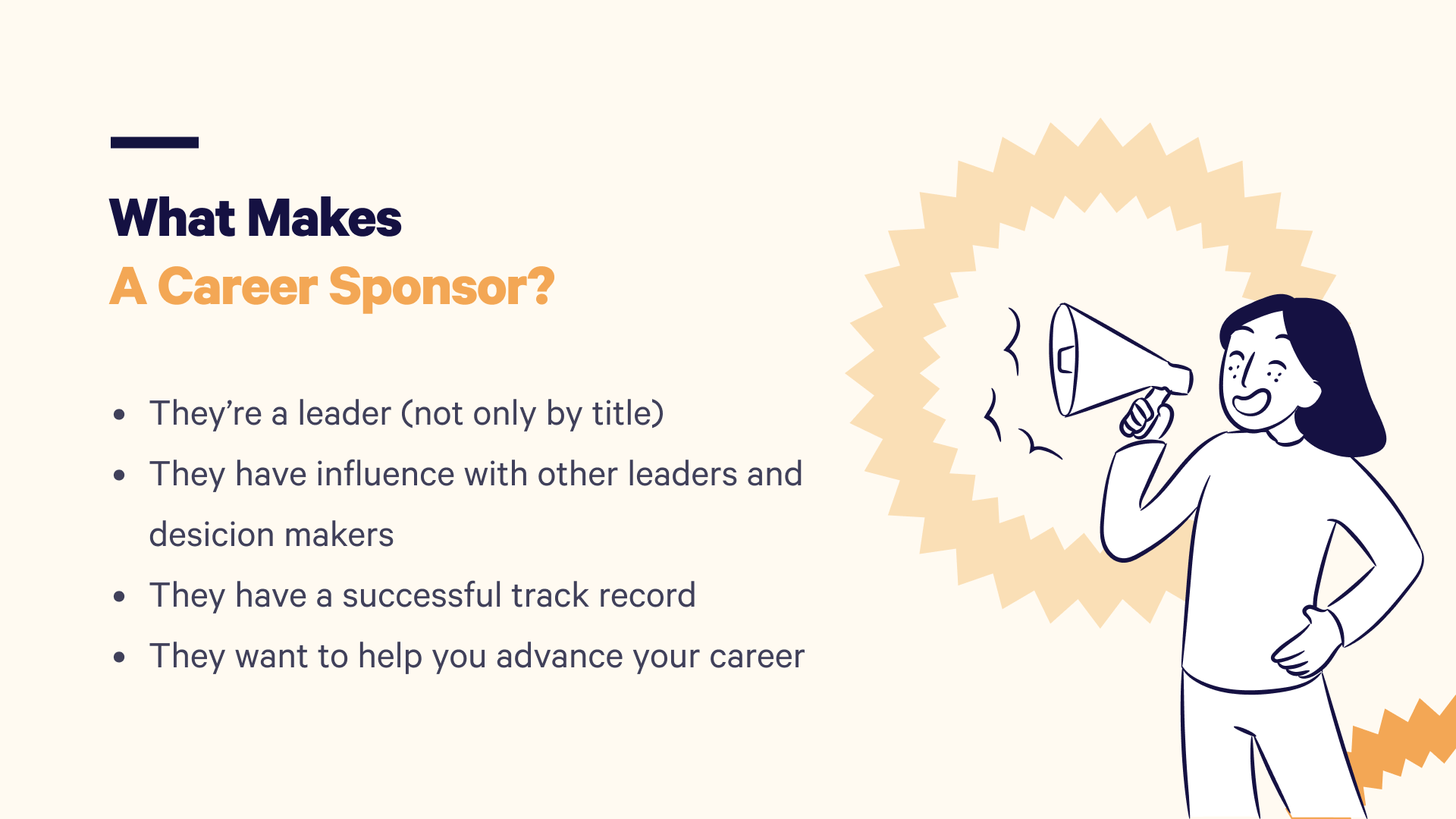 Four attributes of a workplace career sponsor